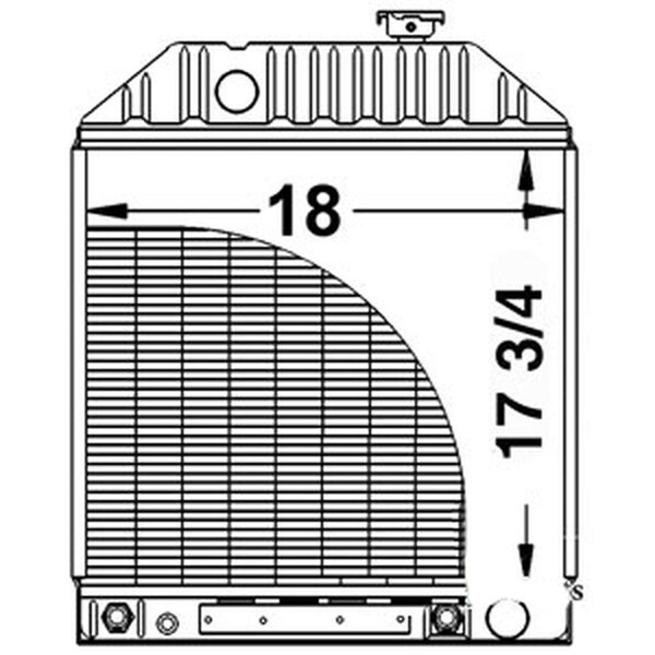 Aftermarket Radiator PlusOil Cooler Fits Ford New Holland Diesel Tractor 700 710 D3NN8005B - main